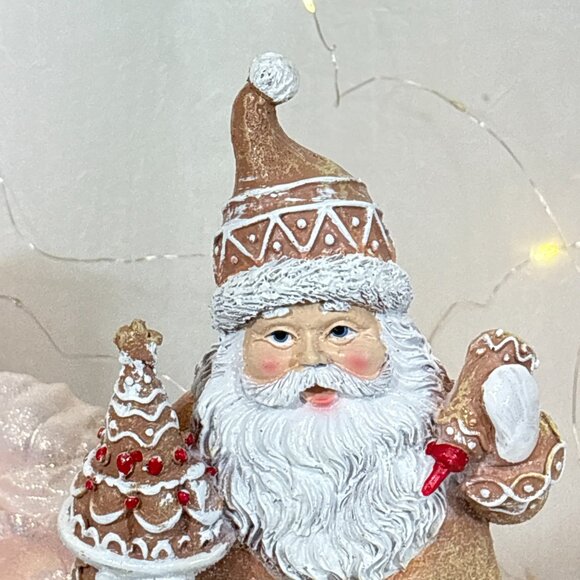 North Pole Gingerbread Cookie & Cake Pastry Chef Bakery Santa Claus Figure New - Picture 2 of 5